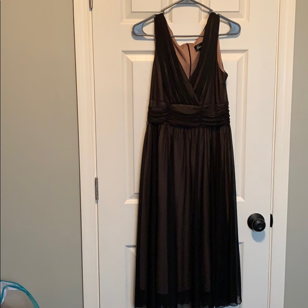 Sheer style black A-Line dress